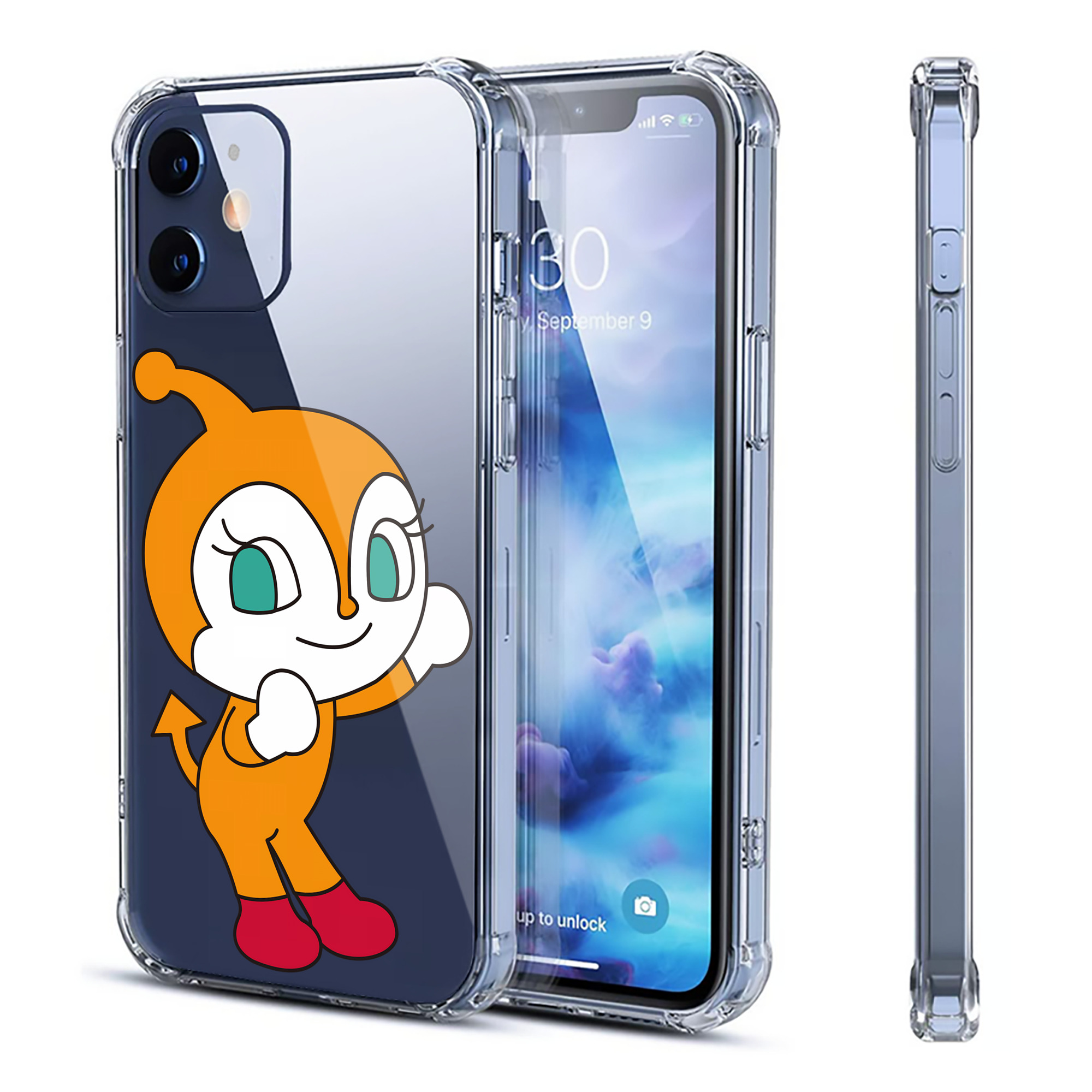 （画像用） アンパンマン Anpanman 【iPhone 12シリーズ対応】透明スマホケース（クリアソフトケース）